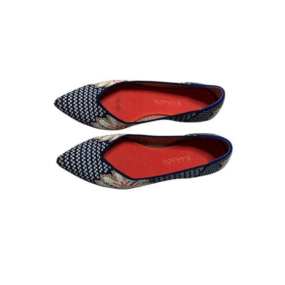 Rothy's Sapphire Floral Print Flat Point Shoes-sz 9 - Picture 4 of 12